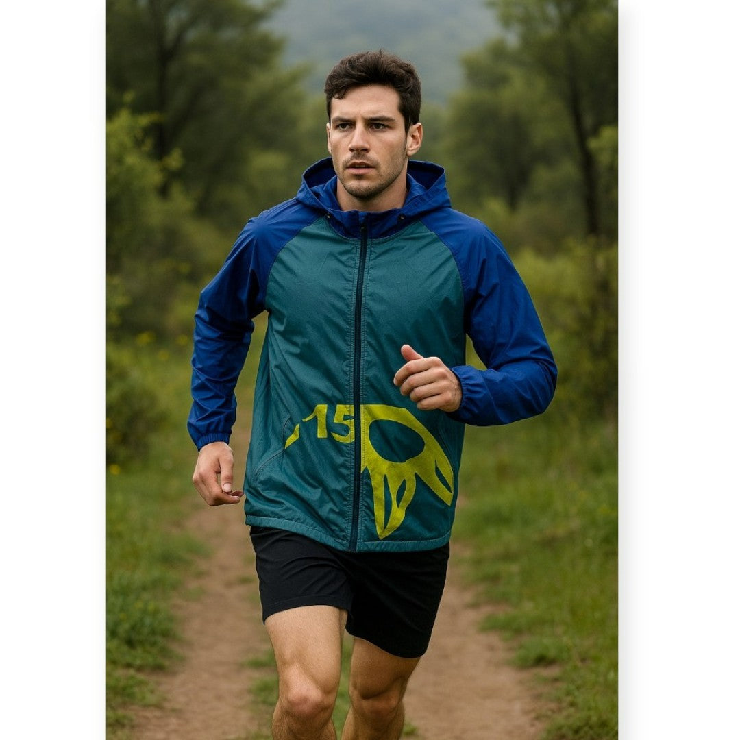 Sustainable Windbreaker Jacket Blue