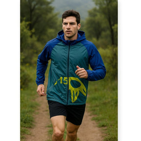 Sustainable Windbreaker Jacket Blue