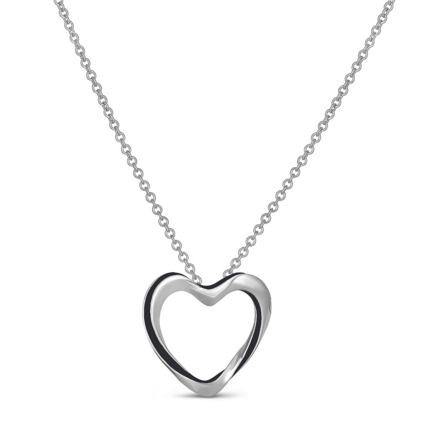 Lilo Color Heart Pendant - Silver