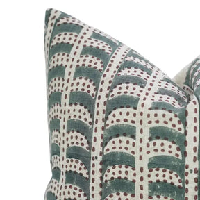 Classic Hand Block Design Viscose Linen Pillow Cover - Garud