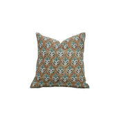 Indian Block Print Thick Linen Pillow Cover - Mayur