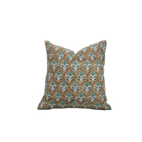 Indian Block Print Thick Linen Pillow Cover - Mayur