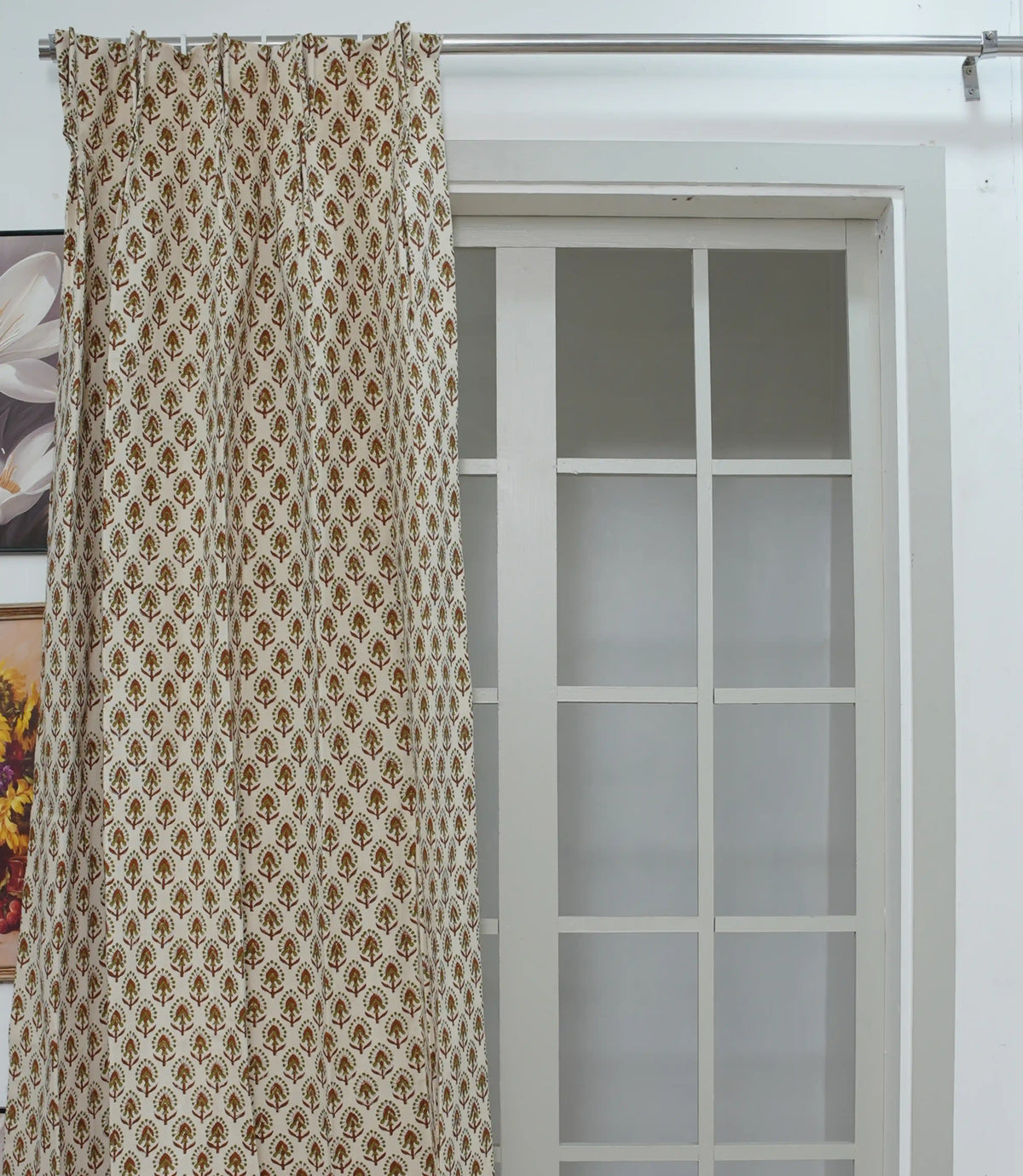Gurukul Handmade Block Print Cotton Curtain