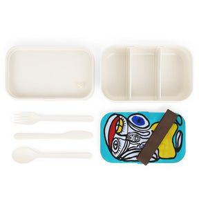 Artistic Bento Lunch Box, Creative Lunch Container, Unique Food Storage, Colorful Meal Prep Box, Gift for Kids and Adults