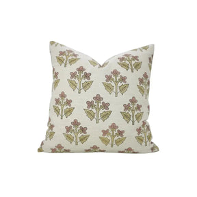 Handcrafted Block Print Linen Blend Pillow Cover - Chahat