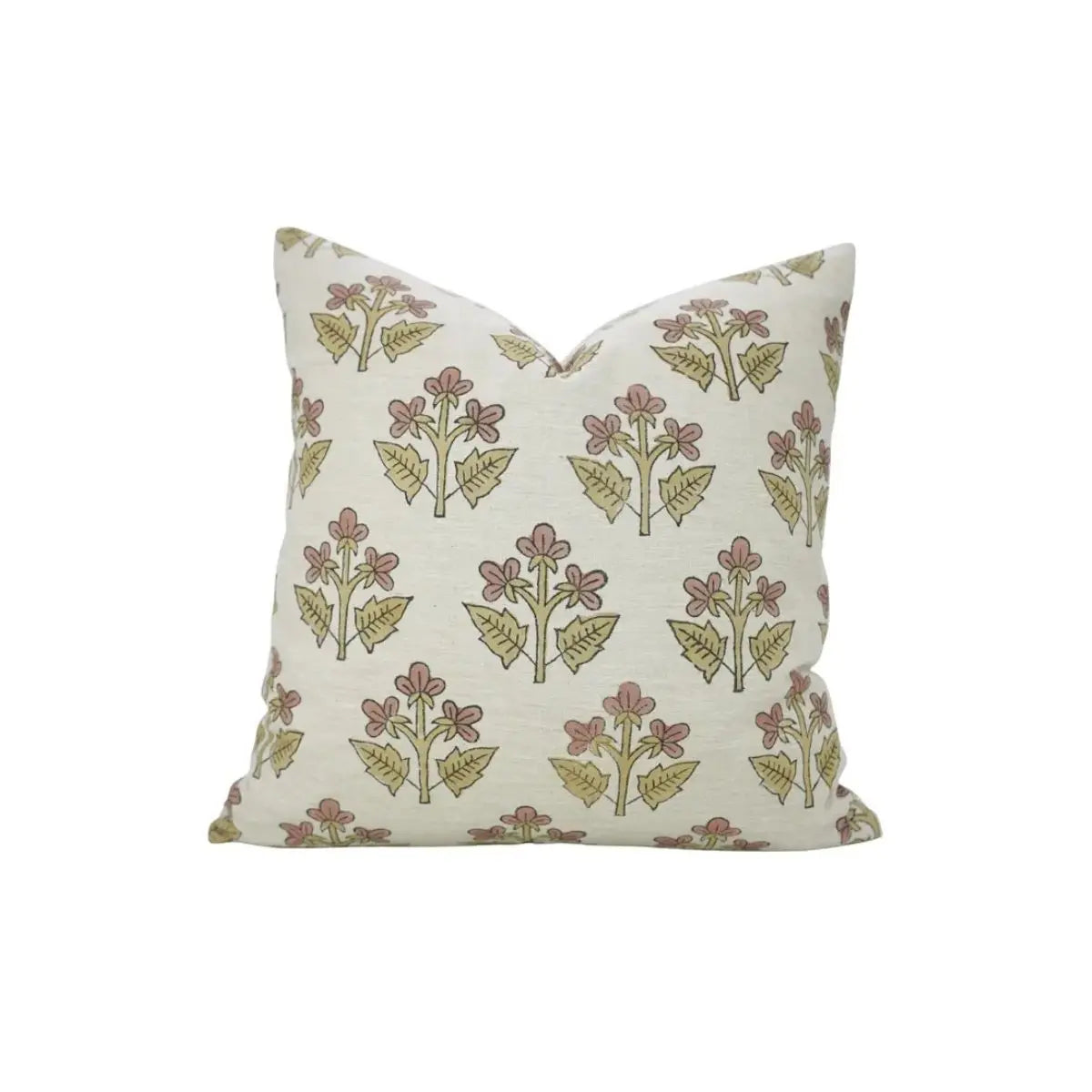 Handcrafted Block Print Linen Blend Pillow Cover - Chahat