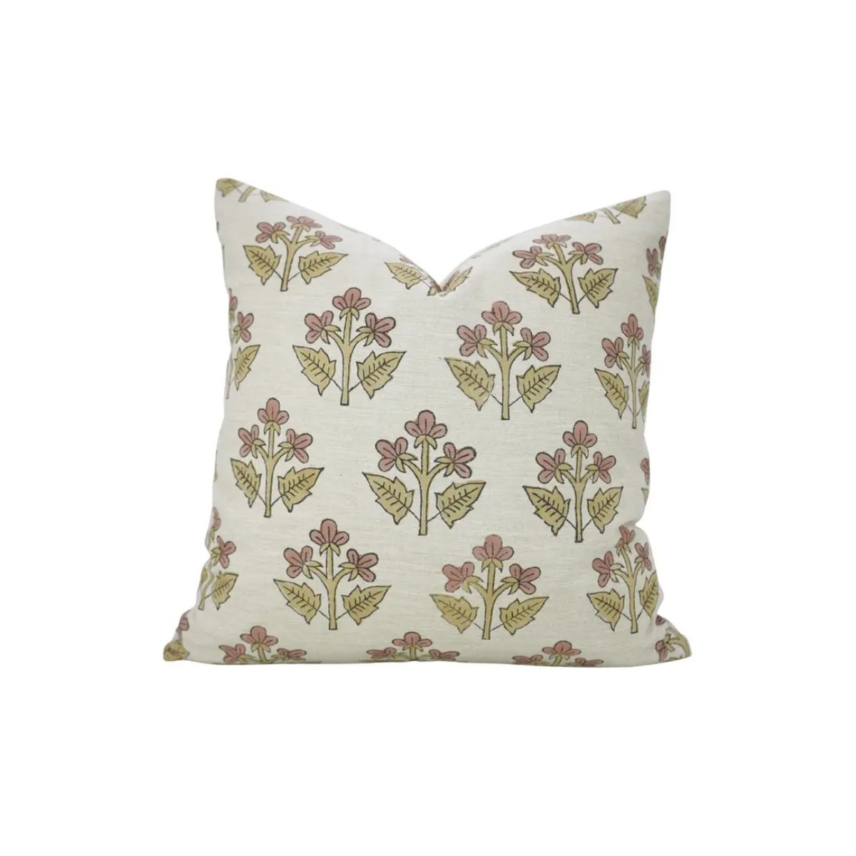 Handcrafted Block Print Linen Blend Pillow Cover - Chahat