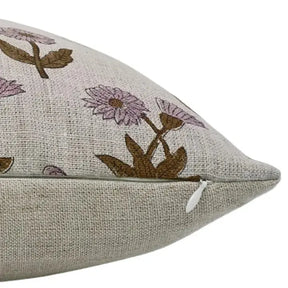 Handcrafted Block Print Boho Thick Linen Pillow Cover- Kirti