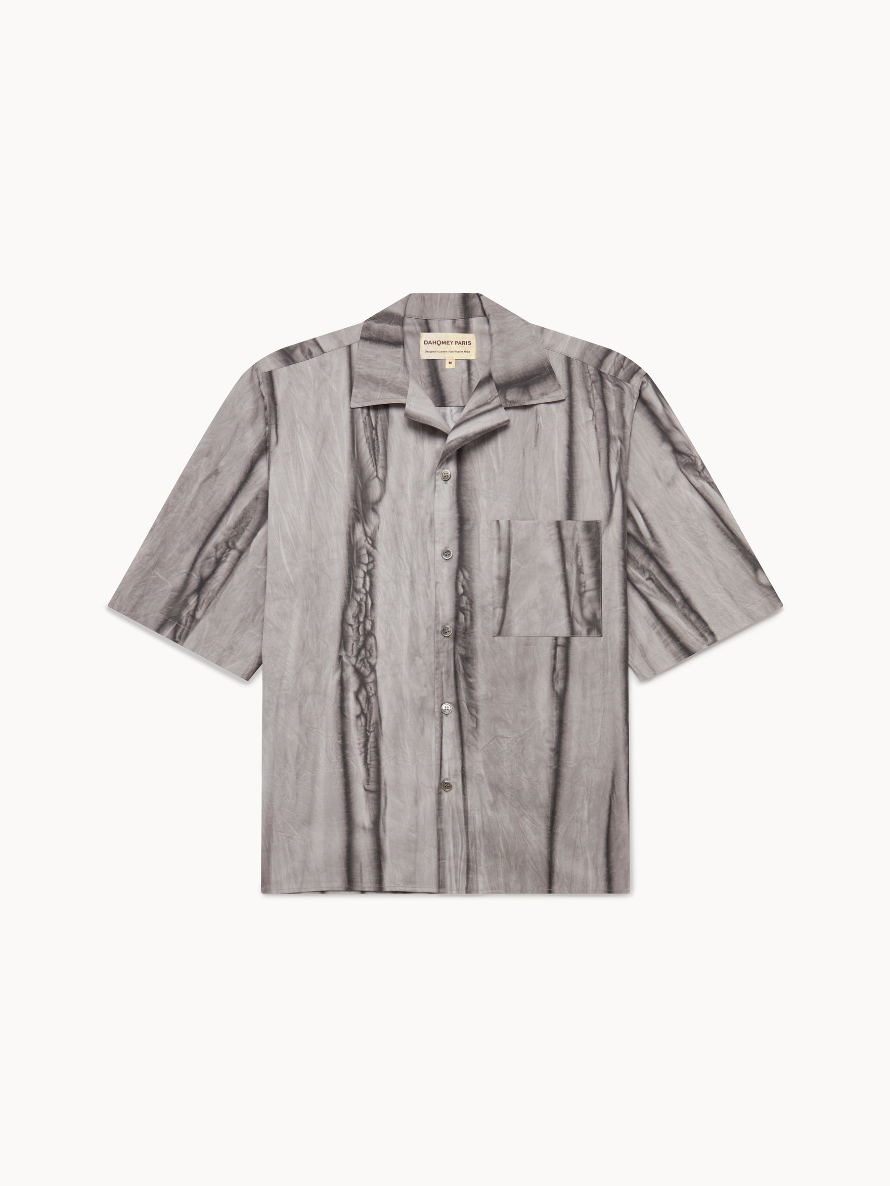 Virunga Black Sun-Faded Camp Collar Shirt