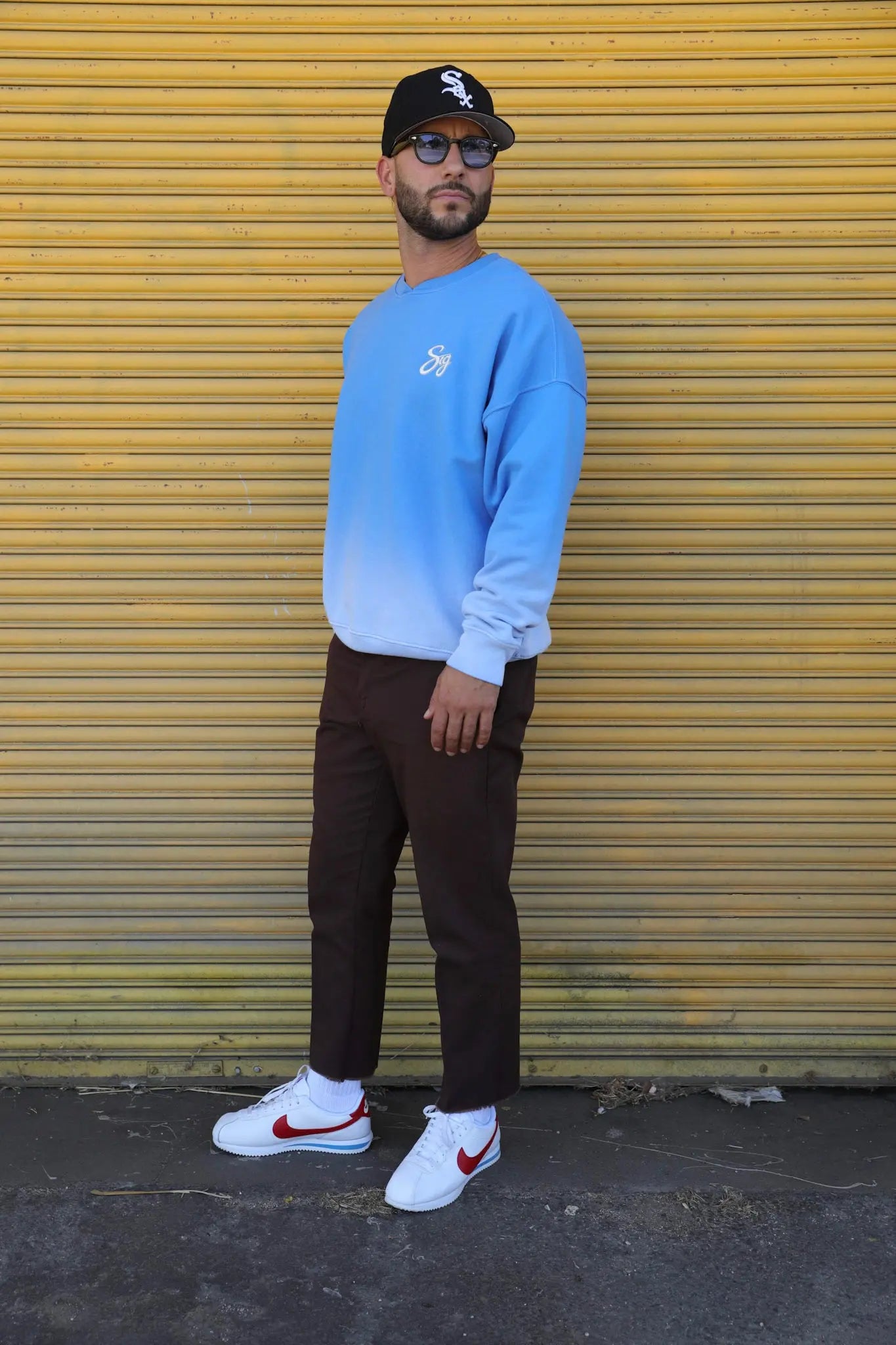Blue Vintage Fade Crewneck