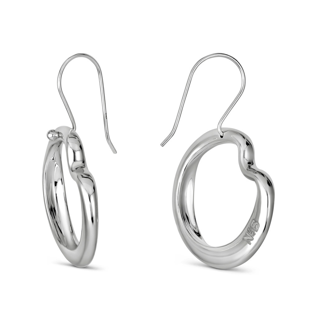 Tufa Drop Earrings - Silver