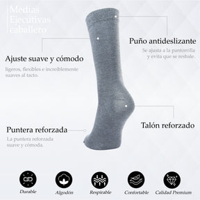 MEDIA EJECUTIVA PUNTA SIN COSTURA UNITARIA