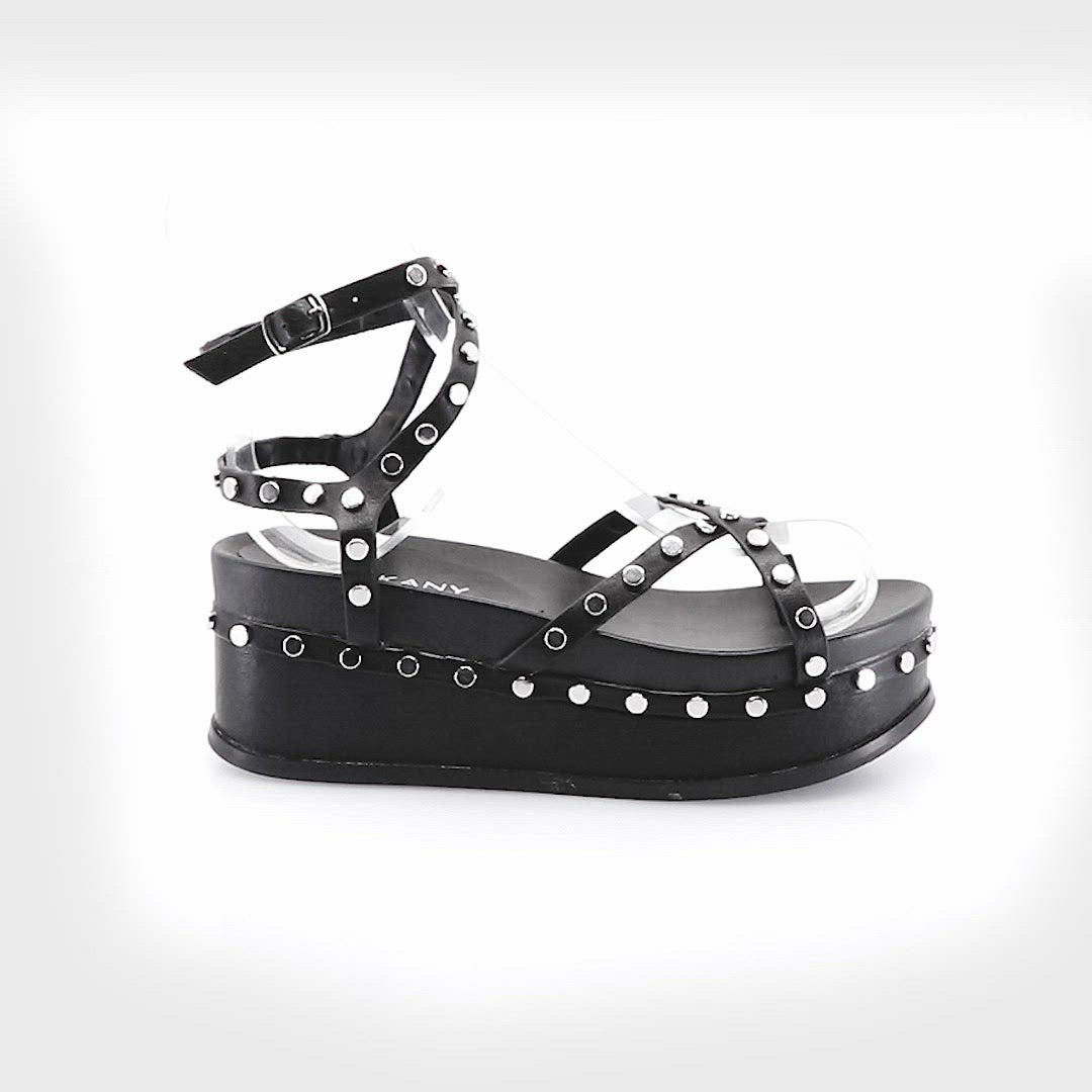 DION Studded Eco-Friendly Platforms Black