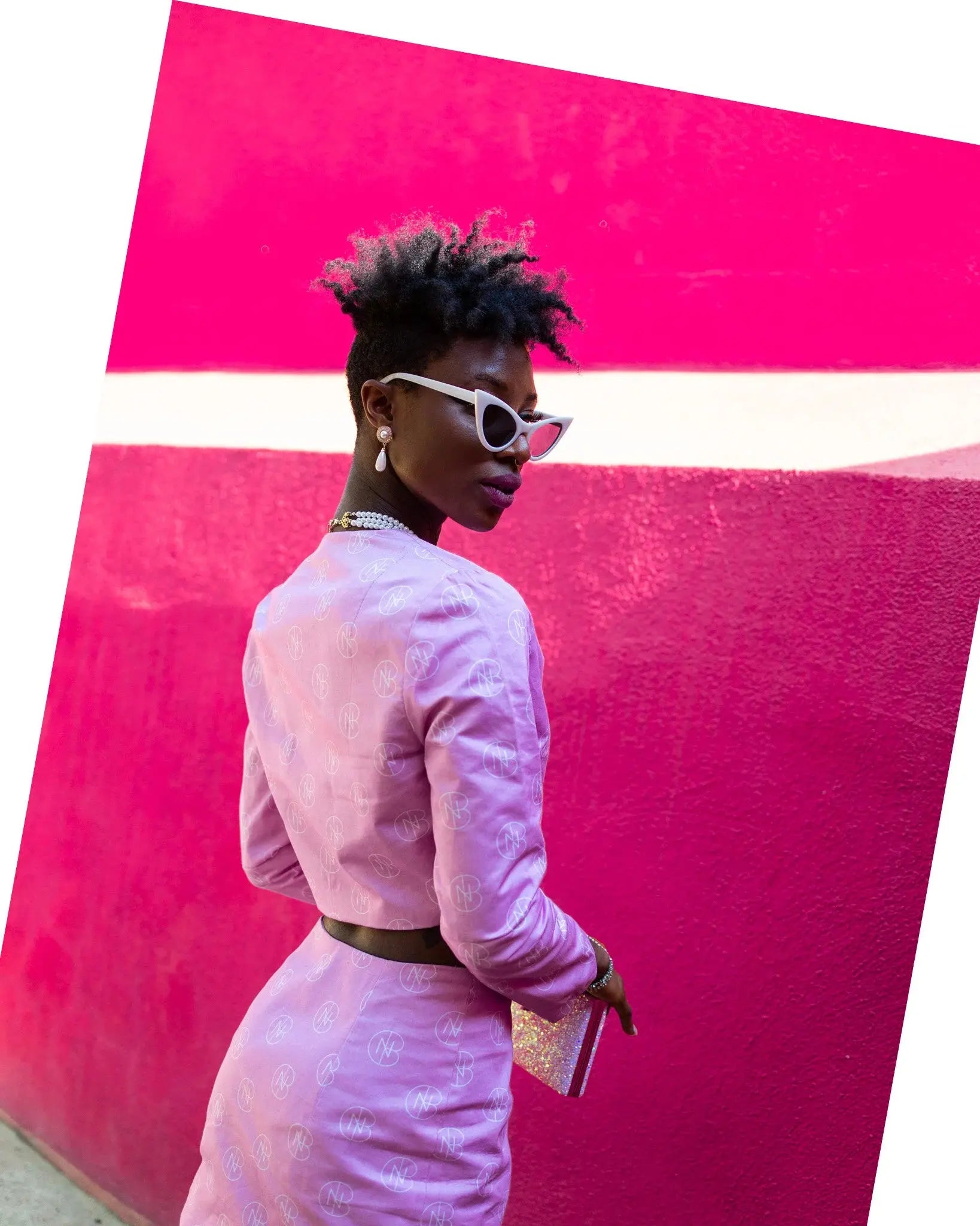 Fall into fabulous DNB Logo Jacket (Light Pink)