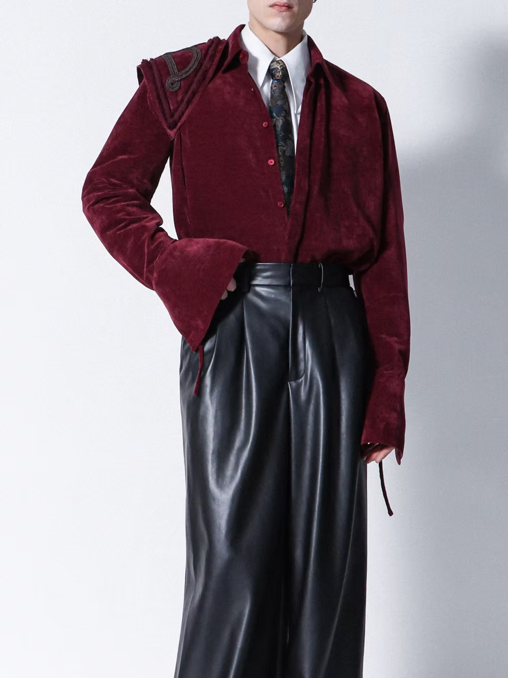 Velvet Padded Long Shirt