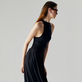 CELINE DRAPED MAXI DRESS
