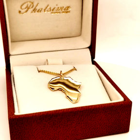 Gold Africa Pendant