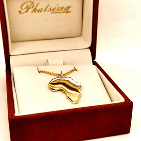 Gold Africa Pendant