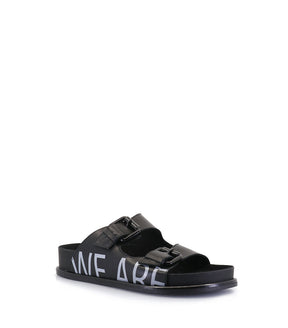Stylish Black Birk Leather Sandals Minty