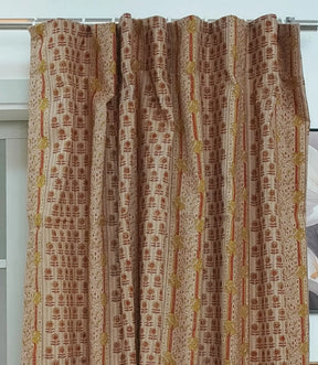 Floral Hand Block Print Anamika Linen Curtains