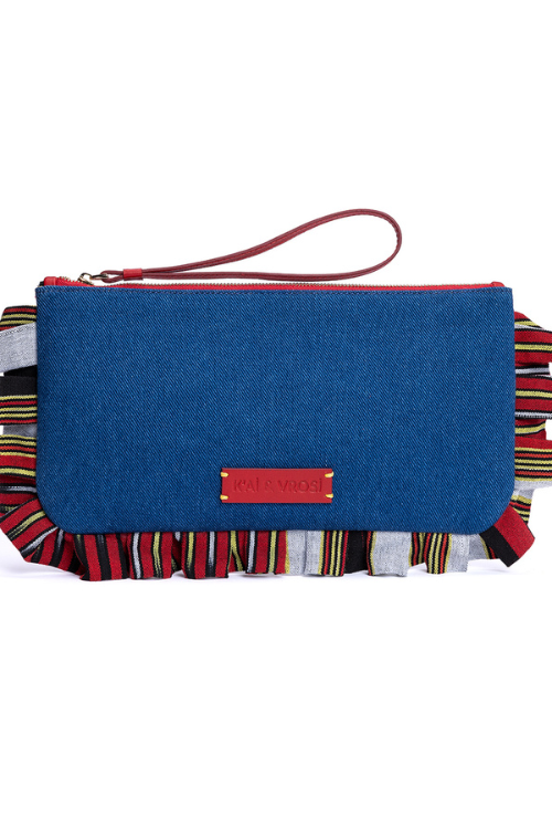 Medi - Denim Clutch Bag
