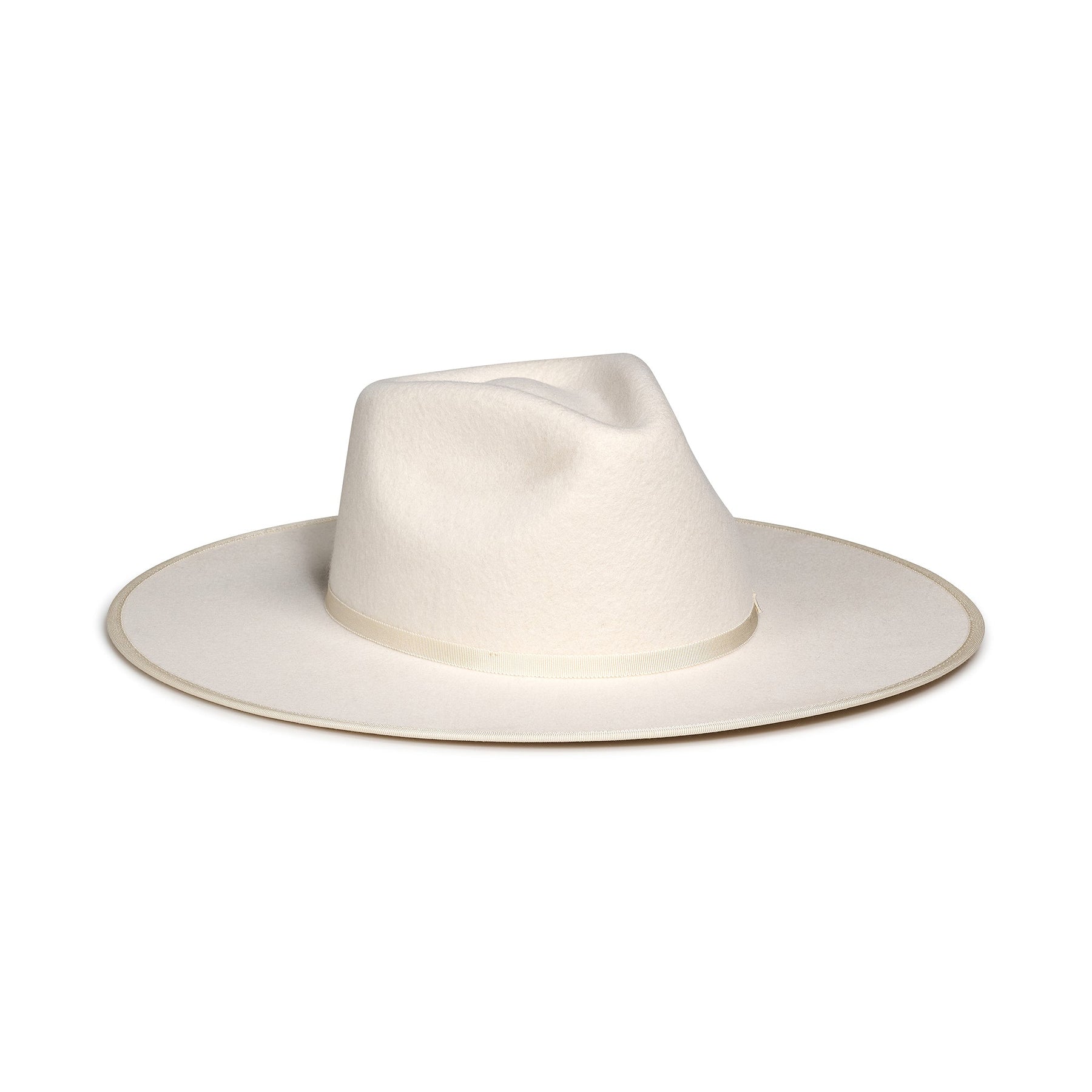 FLAT BRIM HAT - IVORY