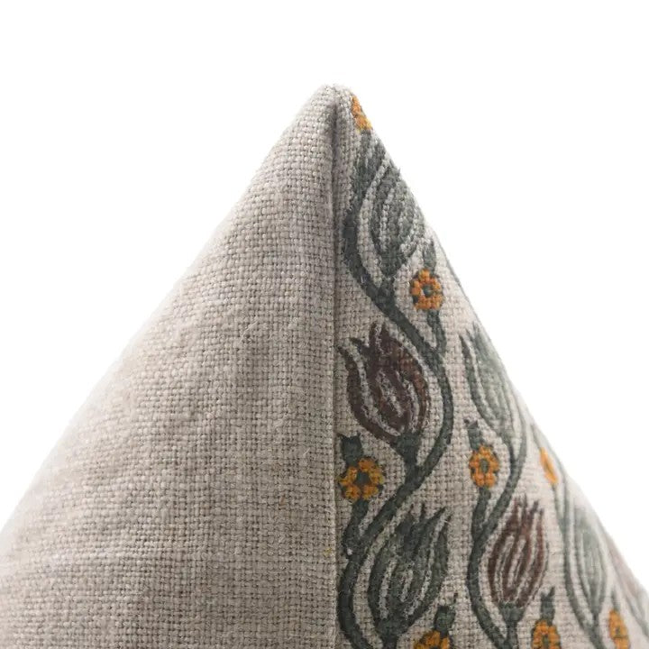 Boho Design Thick Linen Block Print Cushion Cover- Kersangri