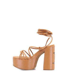 Eco Chic Brown Platform Sandals Lottery