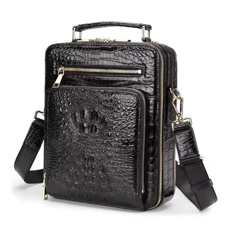 Luxe Artisanal Crocodile Leather Handbag | Heirloom Elegance