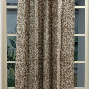 Indian Floral Printed Pure Linen Blackout Grommet - Kudrat