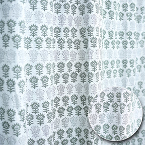 Traditional Viscose Colored Linen Ring Curtain - Surajmukhi