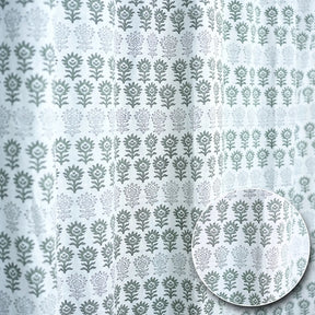 Traditional Viscose Colored Linen Ring Curtain - Surajmukhi