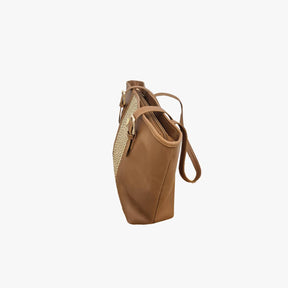 Brown Leather Victoria Tote Bag