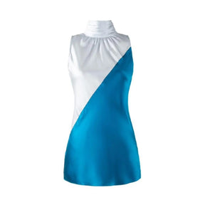 Yera Silk Color Block Top