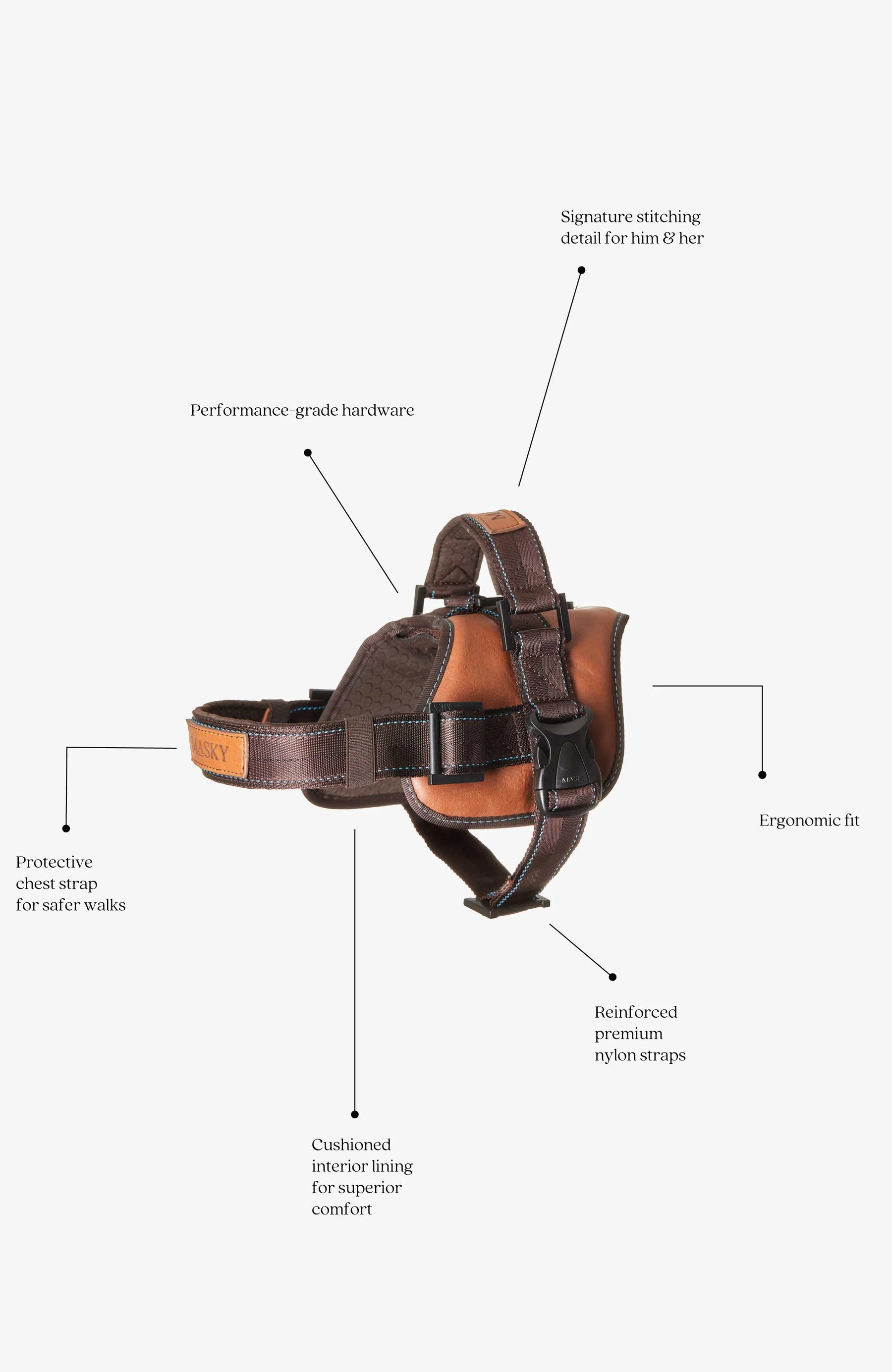 Signature Leather Dog Harness