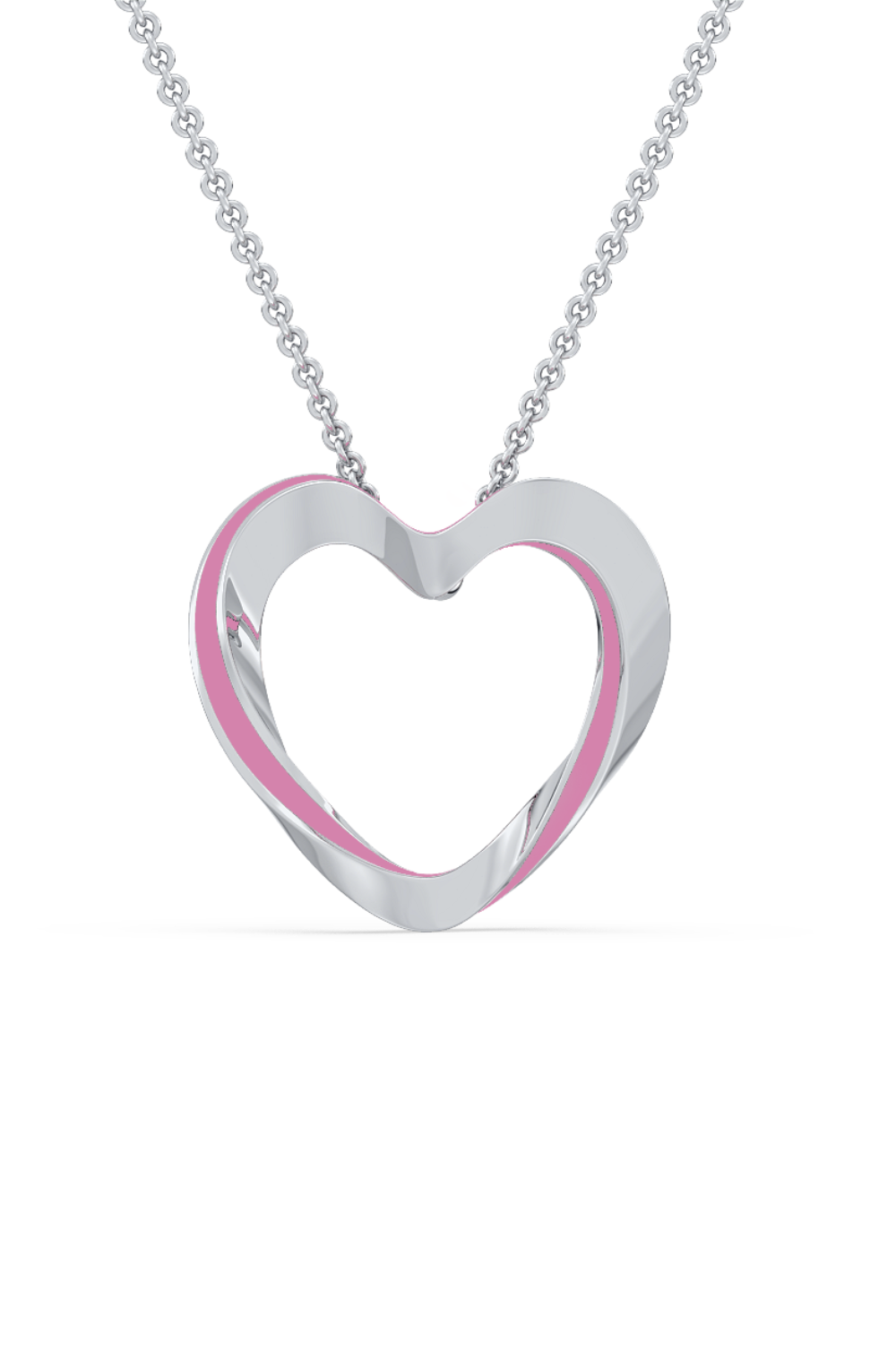 Lilo Color Heart Pendant - Silver