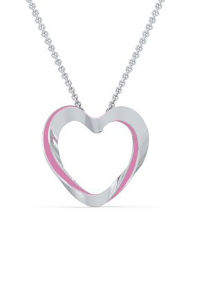 Lilo Color Heart Pendant - Silver