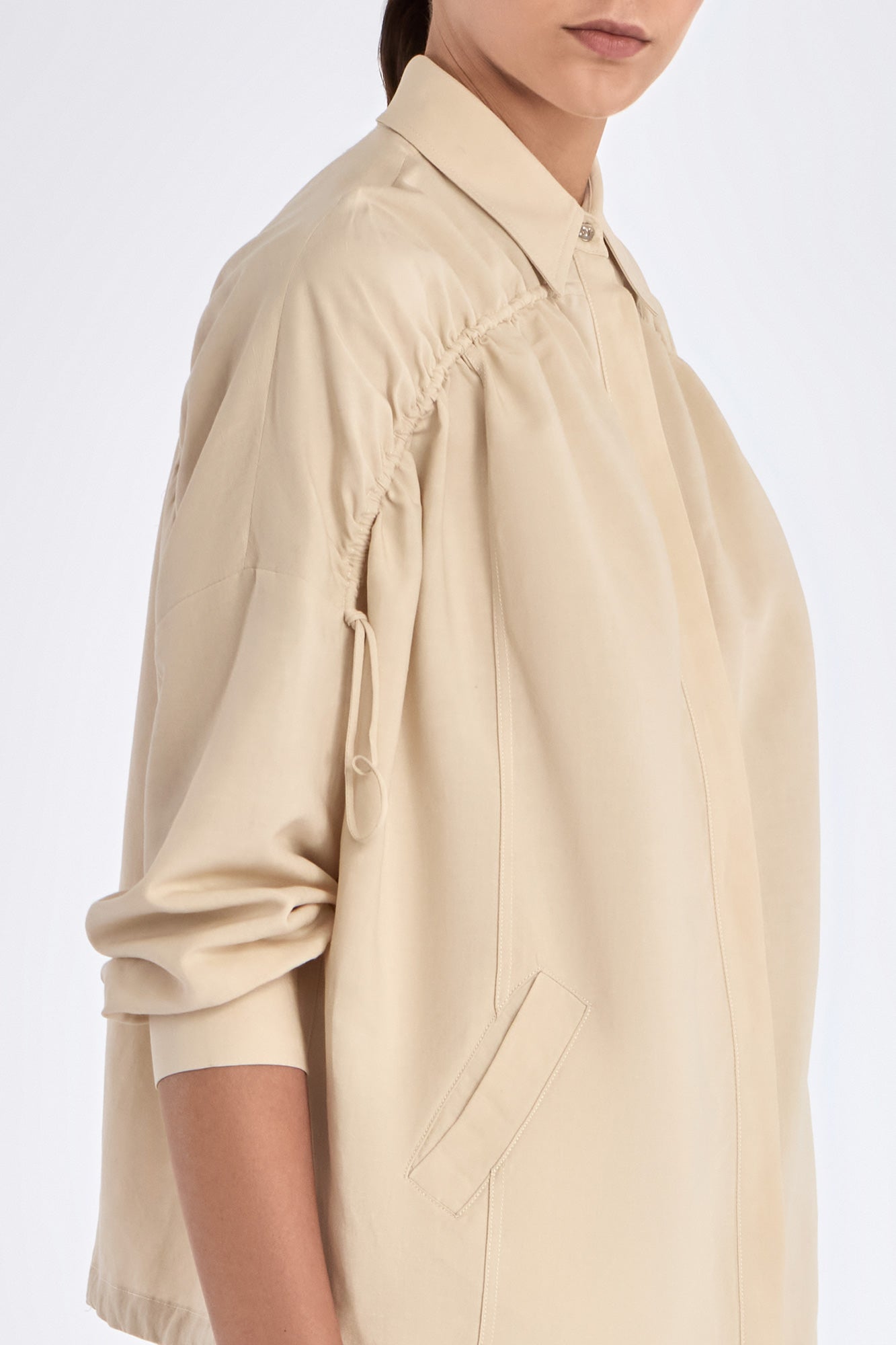 Ailani Linen Blend Jacket | Ecru