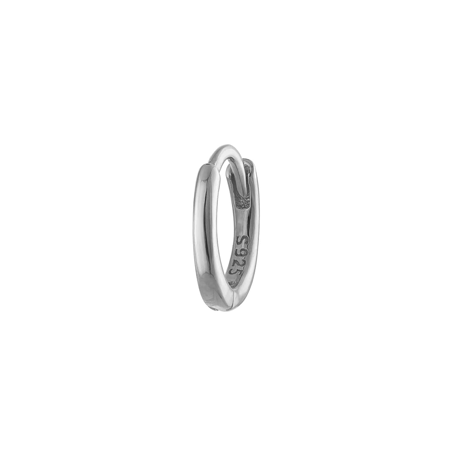 7mm Silver Huggie Earring Hoop Earrings