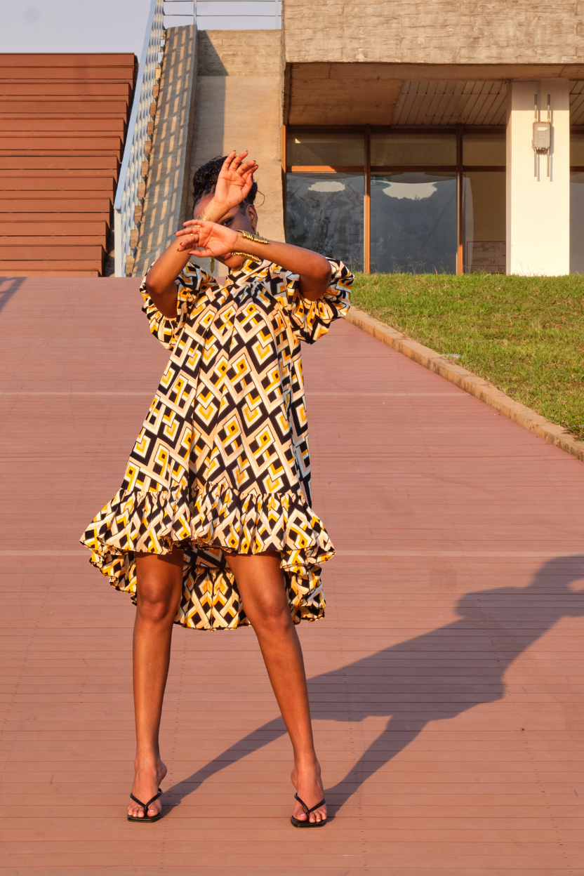 The Diamond Tiered High-low Dress