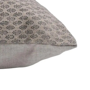 Hand Block Printed Thick Linen Designer Pillow - Everbee