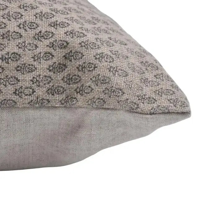 Hand Block Printed Thick Linen Designer Pillow - Everbee