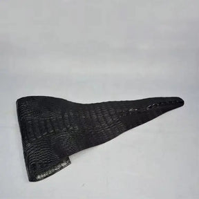 The Serenity Black  crocodile Embossed Leather Clutch