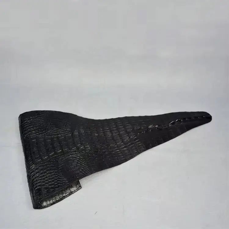 The Serenity Black  crocodile Embossed Leather Clutch
