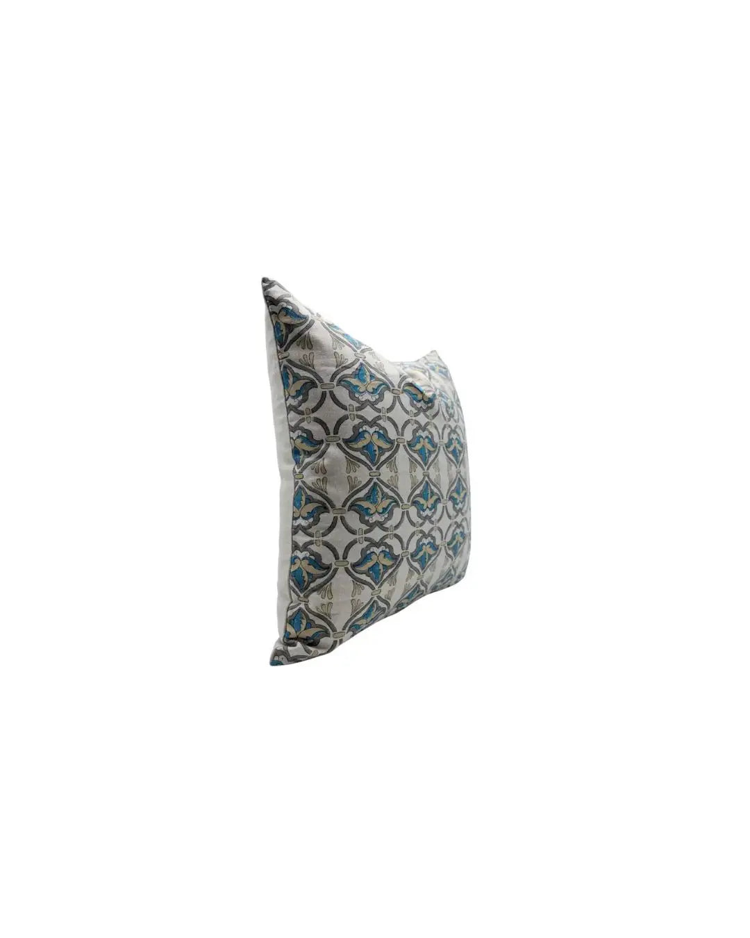 Beautiful Hand Made Block Printed Pure Linen Pillow Cover - Hridyavan