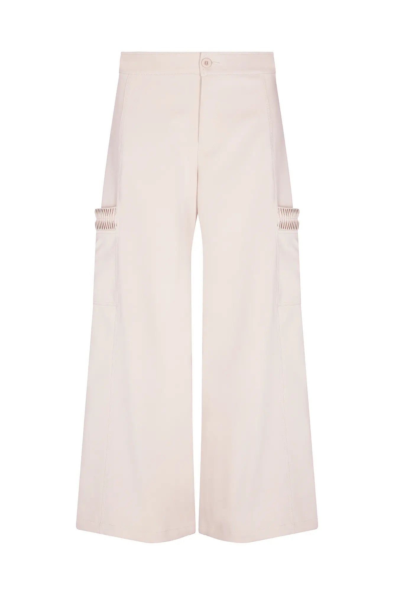 Daysi Ruched Detail Trouser | Ecru
