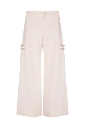 Daysi Ruched Detail Trouser | Ecru