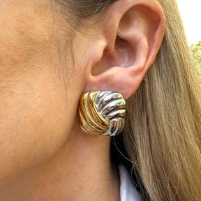 Two Tone Modern Earring