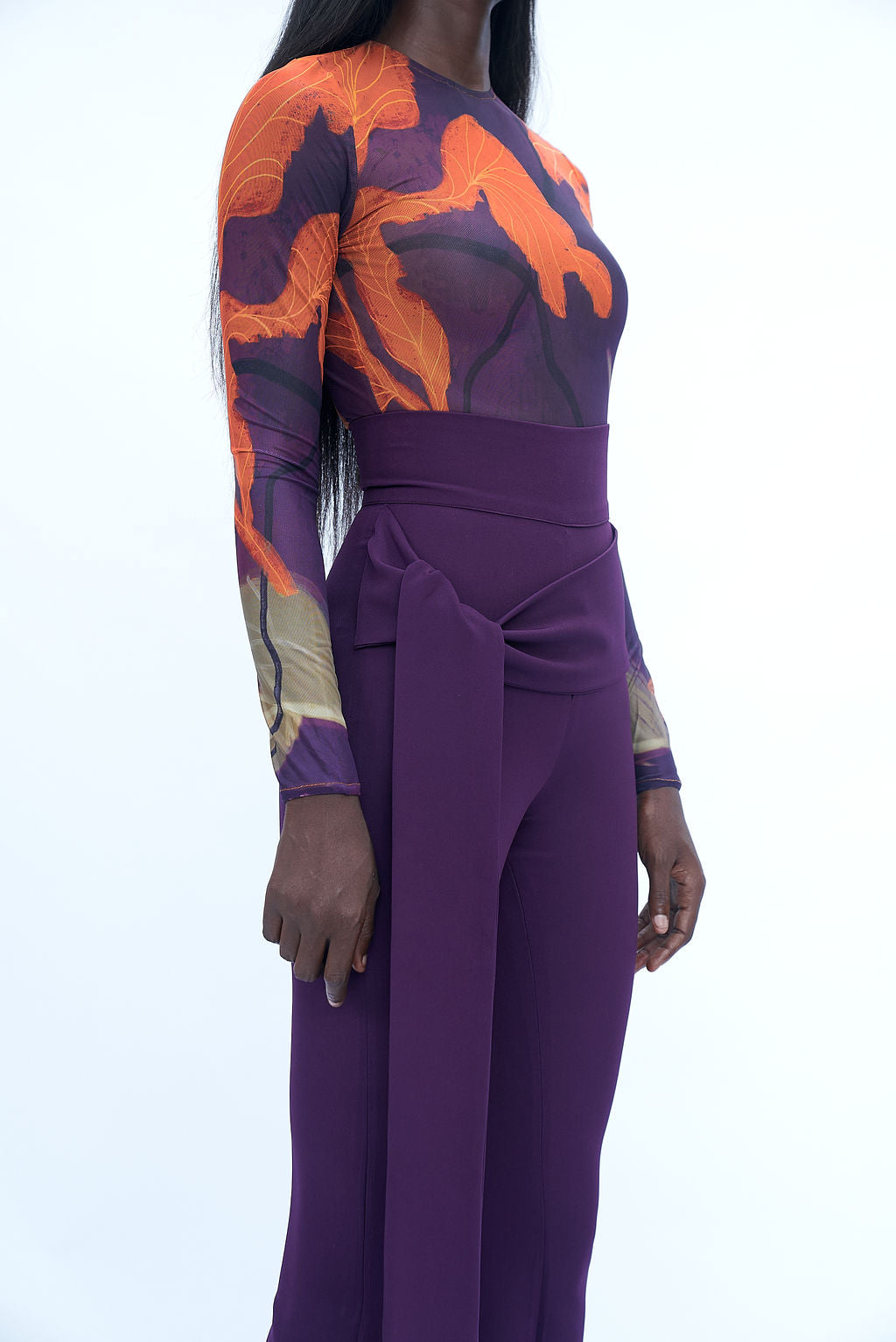 MESH BODYSUIT- PLUM CALA