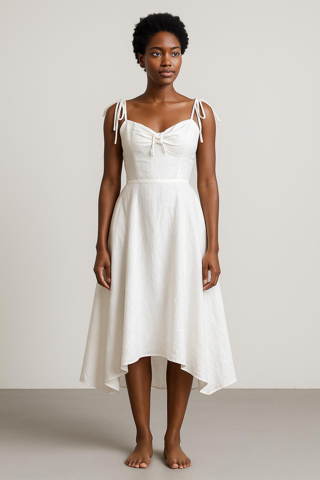 Luxe Linen Metallic Top & Skirt Set